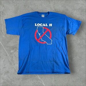 Vintage Local H Shirt Mens XL Blue Y2K 90s Rock Band Concert Tee Rare California